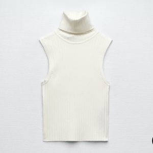 Zara Basic Ribbed Knit Top